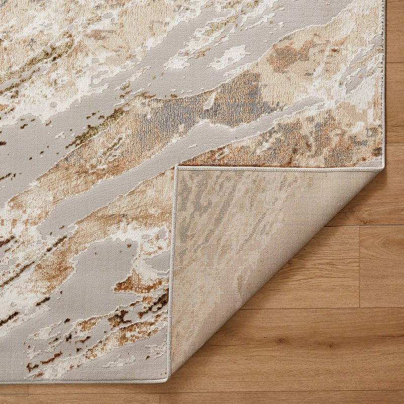 Lavin Rugs T4027 Salim 5'3" x 7'6" Painterly Rug, Grey Gold/Earth