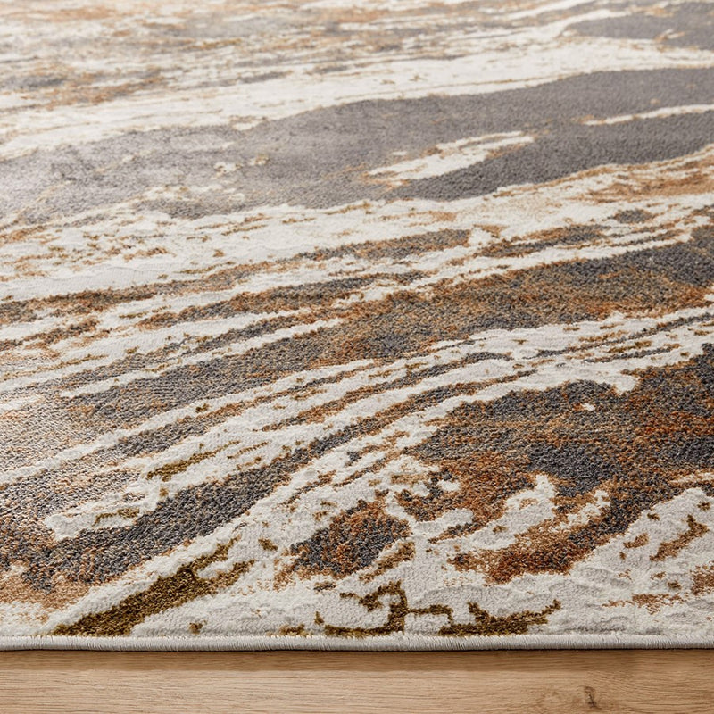 Lavin Rugs T4027 Salim 6'7" x 9'6" Painterly Rug, Grey Gold/Earth