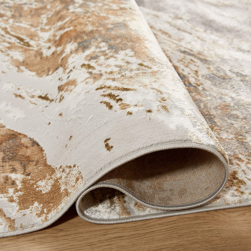 Lavin Rugs T4027 Salim 9'10" x 13'2" Painterly Rug, Grey Gold/Earth