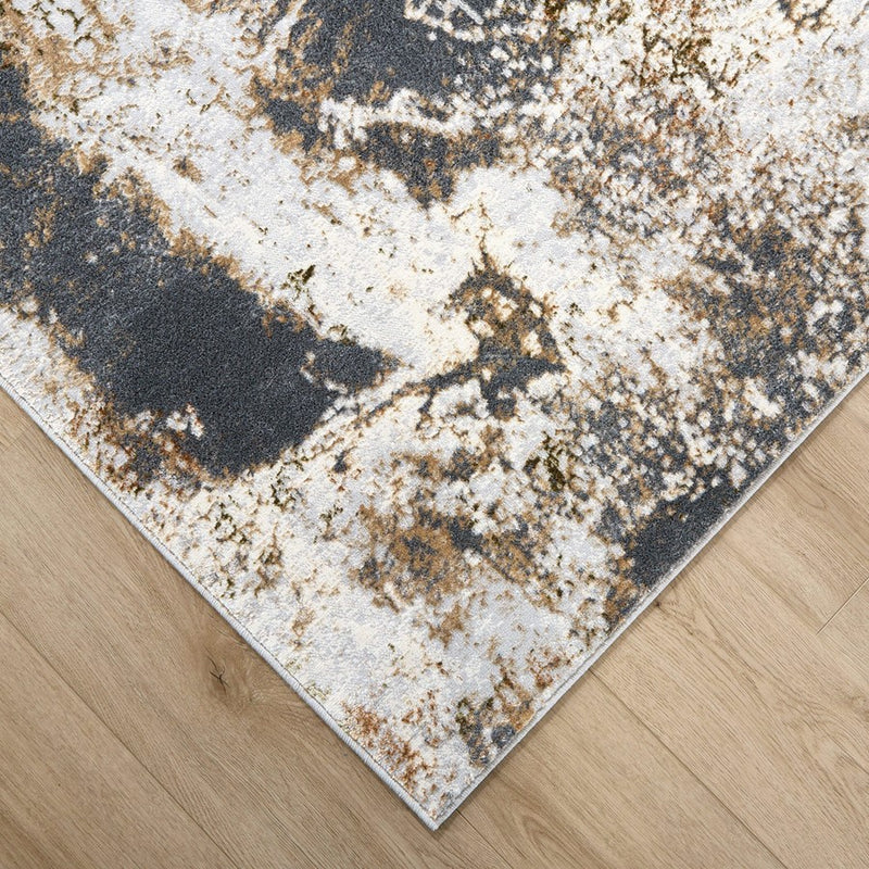 Lavin Rugs T4028 Salim 6'7" x 9'6" Painterly Rug, Grey Gold/Earth