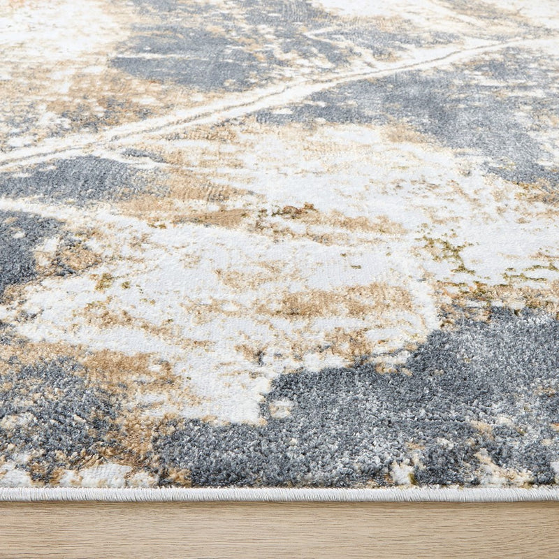 Lavin Rugs T4028 Salim 9'10" x 13'2" Painterly Rug, Grey Gold/Earth