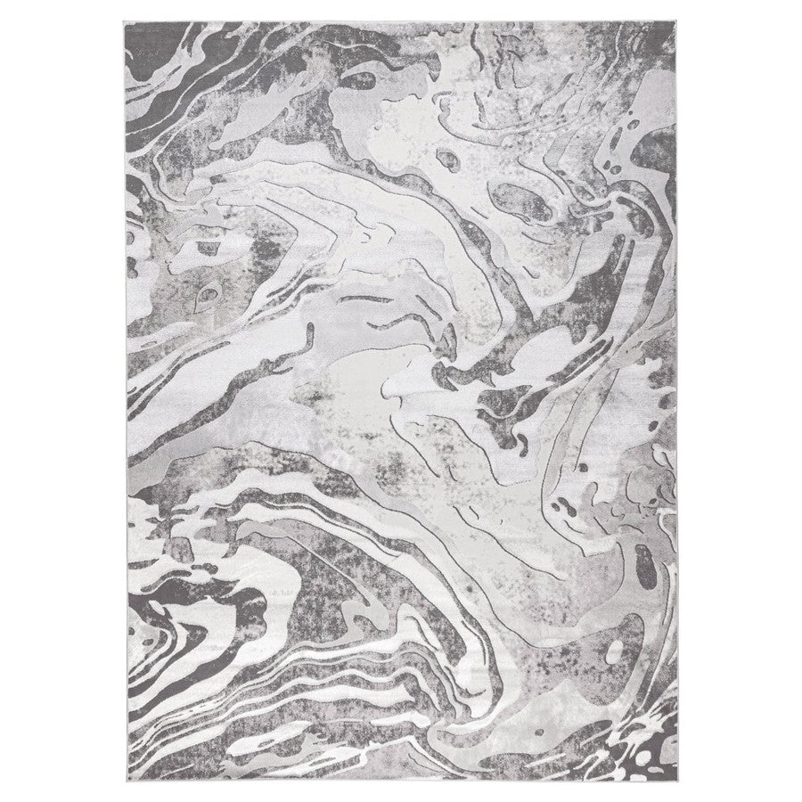 Lavin Rugs T9001 Ayda 9'10" x 13'2" Marble Rug, Silver/Black/Grey - T9001-1013
