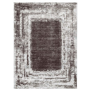 Lavin Rugs T9002 Ayda 6'7"x9'6" Border Rug, Silver Gold/Black/White - T9002-0609