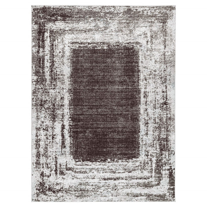 Lavin Rugs T9002 Ayda 7'10"x10'10" Border Rug, Gold/Black/White - T9002-0811