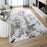 Lavin Rugs T9003 Ayda 7'10" x 10'10" Marble Rug, Silver/Black/Grey