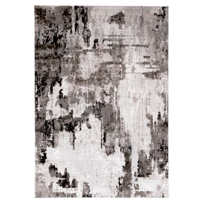 Lavin Rugs T9004 Ayda 2' x 3' Painterly Rug, Grey Silver/Black/Grey - T9004-0203