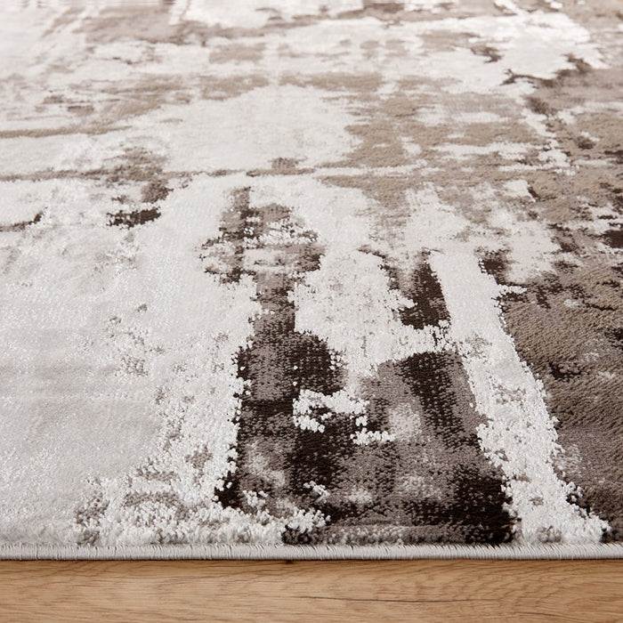 Lavin Rugs T9004 Ayda 9'10"x13'2" Painterly Rug, Silver/Black/Grey