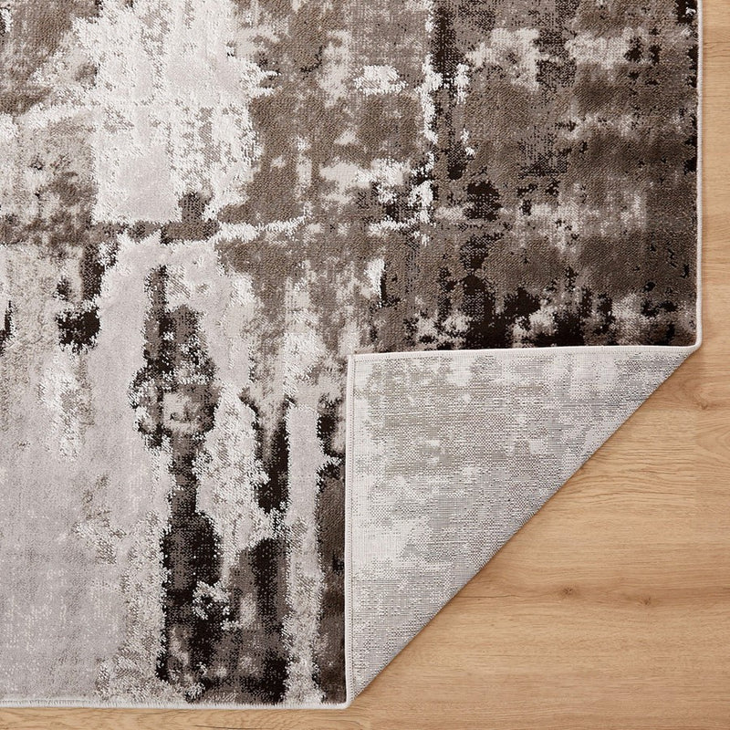Lavin Rugs T9004 Ayda 9'10"x13'2" Painterly Rug, Silver/Black/Grey