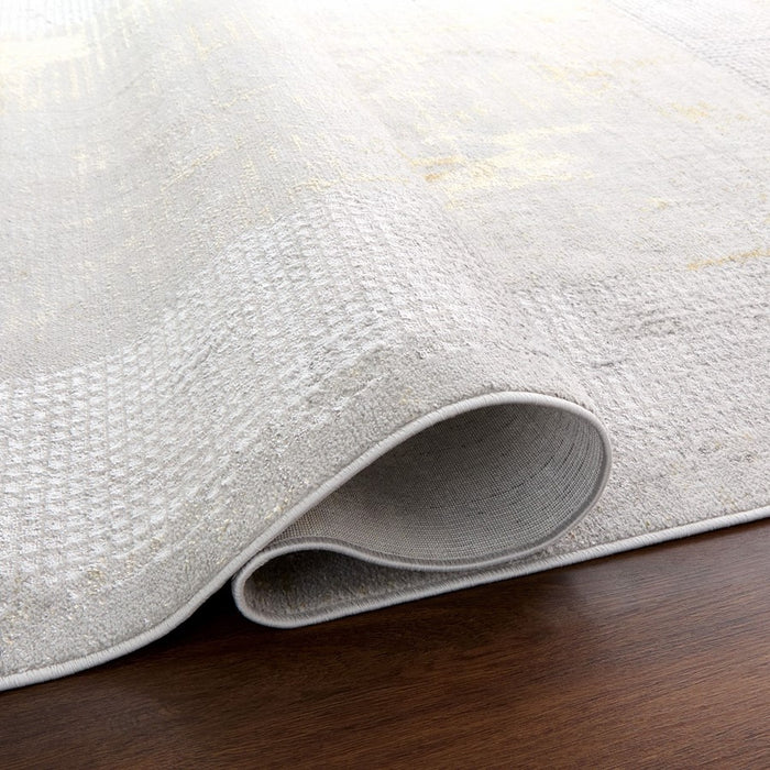 Lavin Rugs T9005 Ayda 9'10" x 13'2" Painterly Rug, Silver Gold/Min