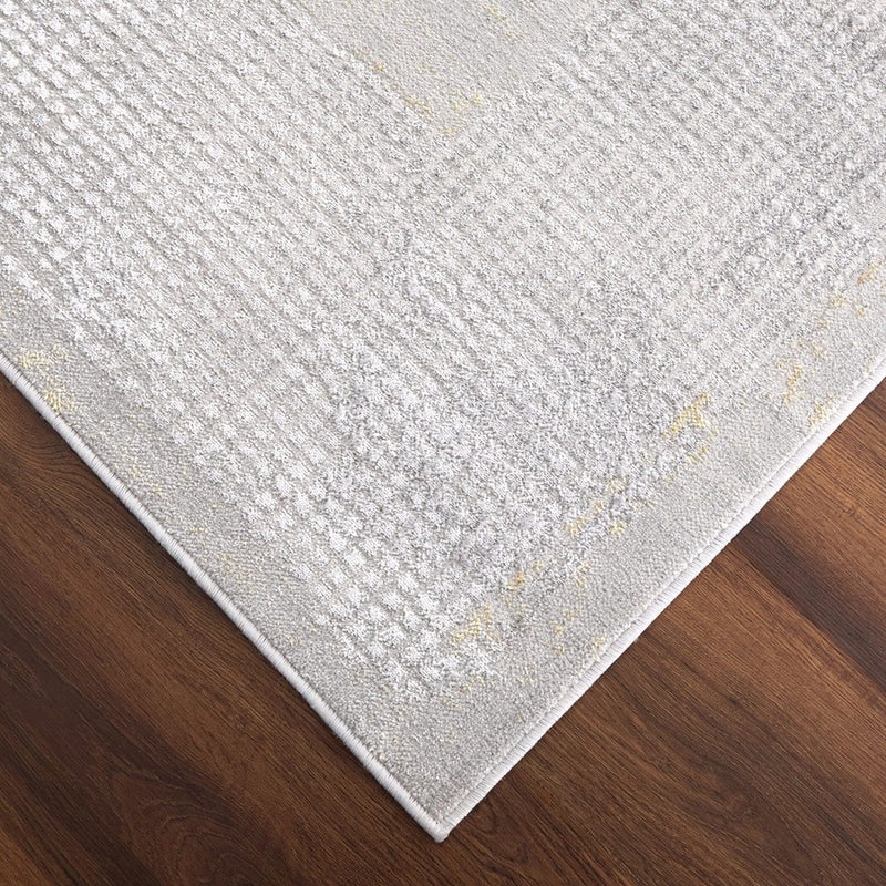 Lavin Rugs T9005 Ayda 9'10" x 13'2" Painterly Rug, Silver Gold/Min