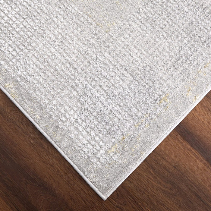 Lavin Rugs T9005 Ayda 9'10" x 13'2" Painterly Rug, Silver Gold/Min