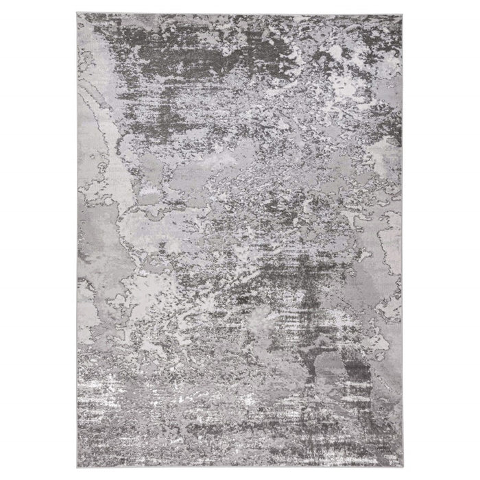 Lavin Rugs T9006 Ayda 5'3" x 7'6" Painterly Rug, Silver/Black/Grey - T9006-0507