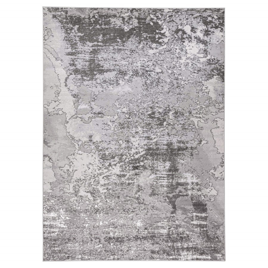 Lavin Rugs T9006 Ayda 5'3" x 7'6" Painterly Rug, Silver/Black/Grey - T9006-0507