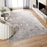 Lavin Rugs T9006 Ayda 5'3" x 7'6" Painterly Rug, Silver/Black/Grey