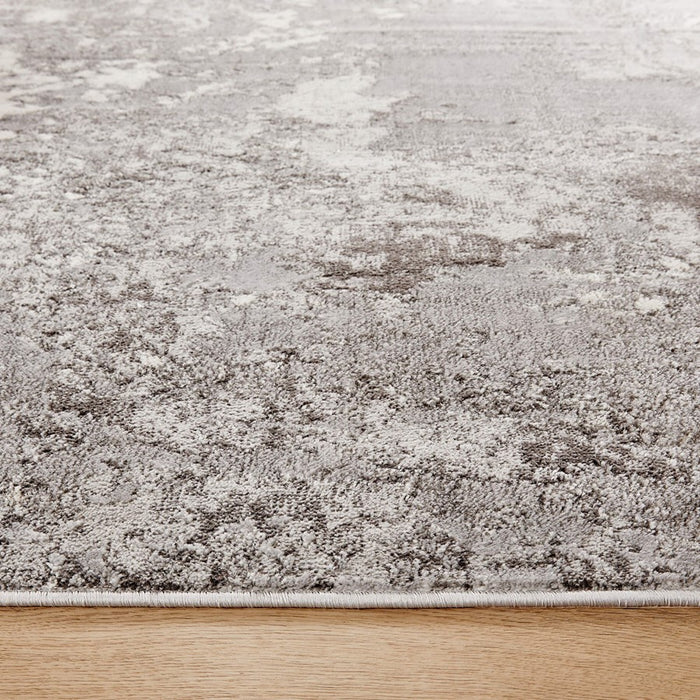 Lavin Rugs T9006 Ayda 5'3" x 7'6" Painterly Rug, Silver/Black/Grey