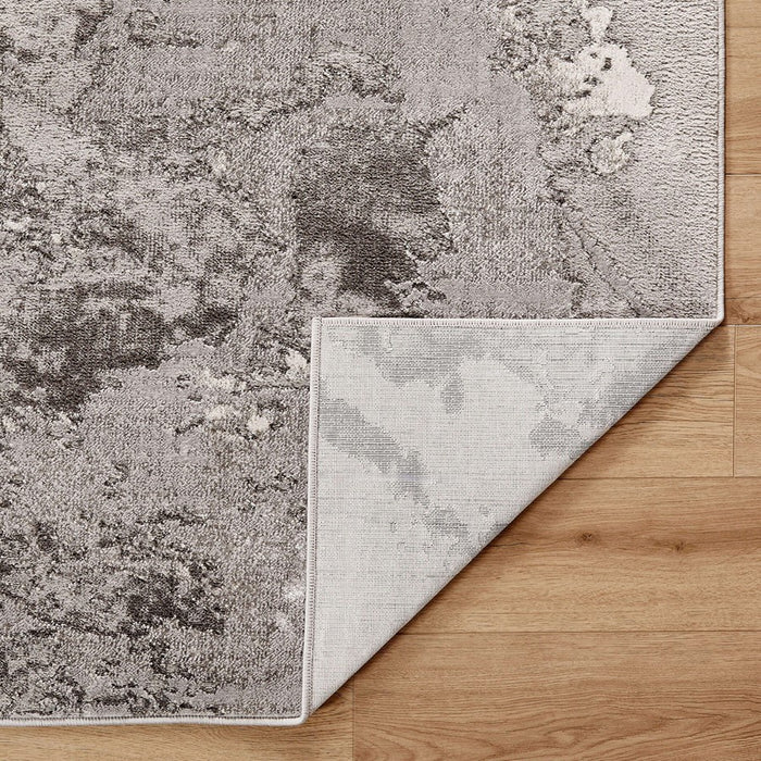Lavin Rugs T9006 Ayda 5'3" x 7'6" Painterly Rug, Silver/Black/Grey