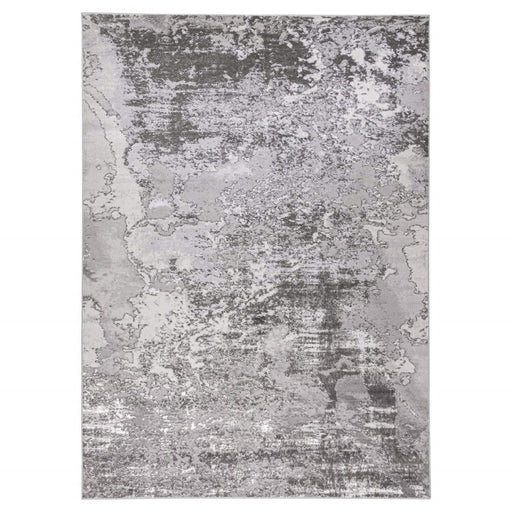 Lavin Rugs T9006 Ayda 6'7" x 9'6" Painterly Rug, Silver/Black/Grey - T9006-0609