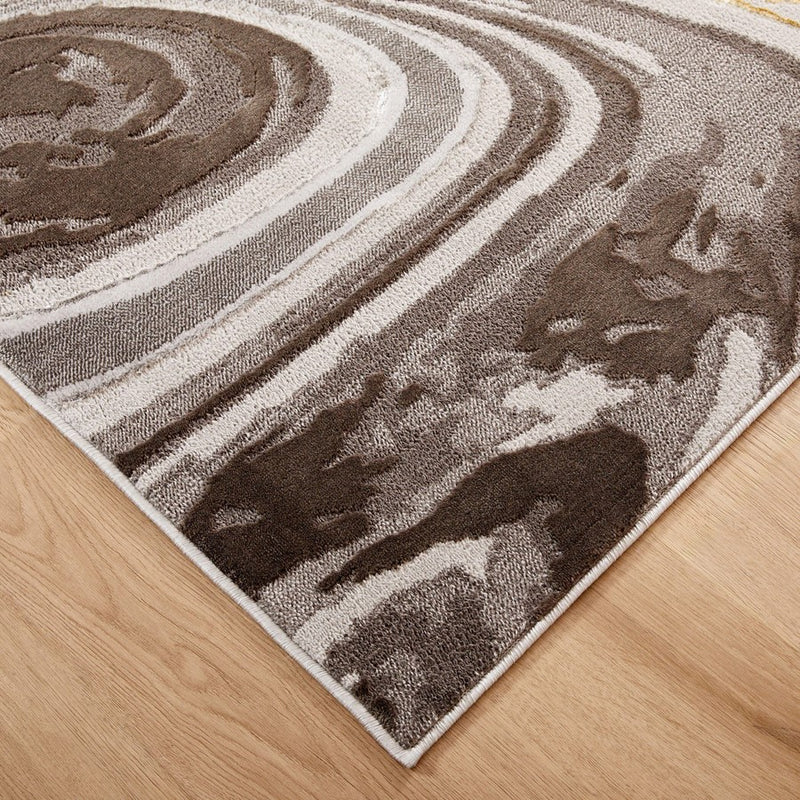 Lavin Rugs T9008 Ayda 2' x 3' Marble Rug, Silver Gold/Black/Grey