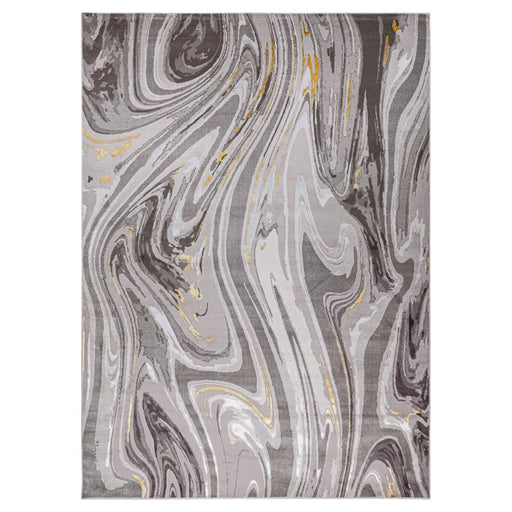Lavin Rugs T9008 Ayda 6'7"x9'6" Marble Rug, Silver Gold/Black/Grey - T9008-0609