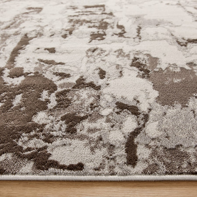 Lavin Rugs T9009 Ayda 5'3" x 7'6" Painterly Rug, Silver/Black/Grey