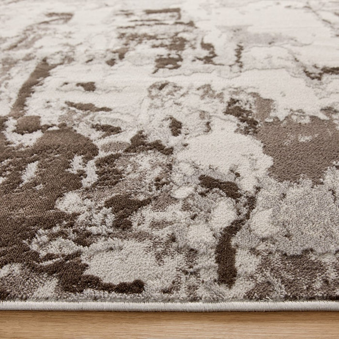 Lavin Rugs T9009 Ayda 5'3" x 7'6" Painterly Rug, Silver/Black/Grey
