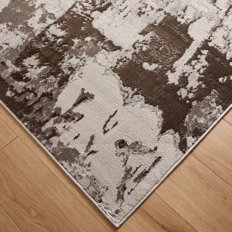 Lavin Rugs T9009 Ayda 5'3" x 7'6" Painterly Rug, Silver/Black/Grey