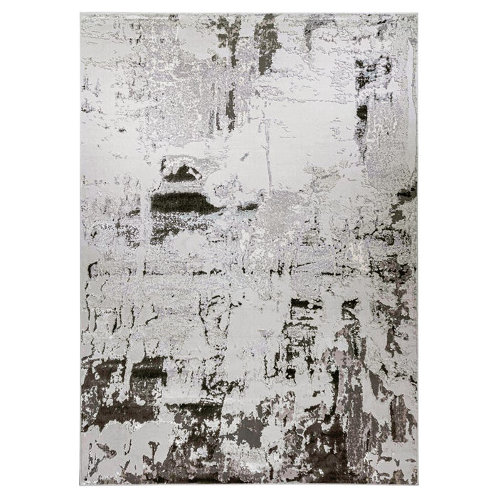 Lavin Rugs T9009 Ayda 6'7" x 9'6" Painterly Rug, Silver/Black/Grey - T9009-0609