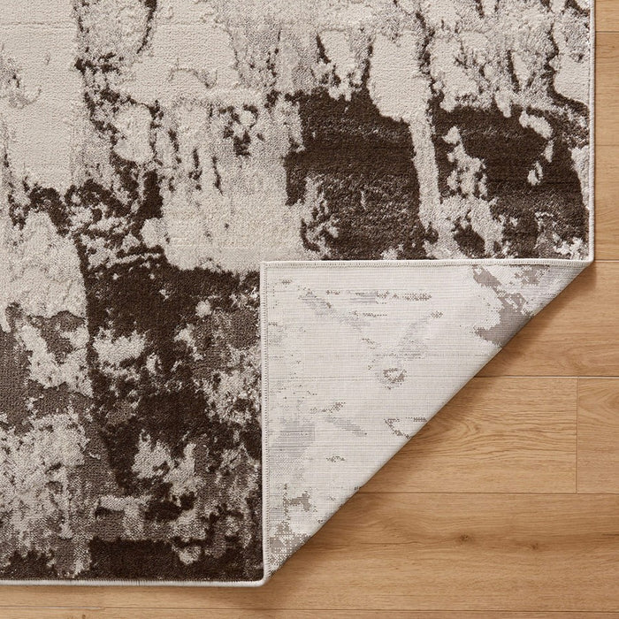 Lavin Rugs T9009 Ayda 7'10"x10'10" Painterly Rug, Silver/Black/Grey