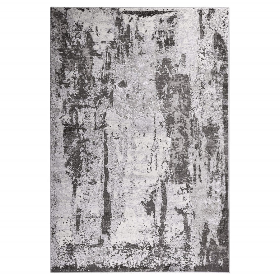 Lavin Rugs T9010 Ayda 2' x 3' Painterly Rug, Grey D.Grey/Black/Grey - T9010-0203