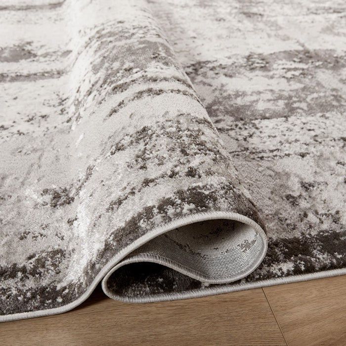 Lavin Rugs T9010 Ayda 2' x 3' Painterly Rug, Grey D.Grey/Black/Grey