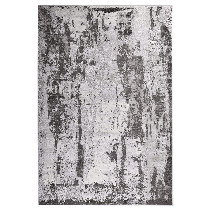 Lavin Rugs T9010 Ayda 6'7"x9'6" Painterly Rug, Grey/Black/Grey - T9010-0609