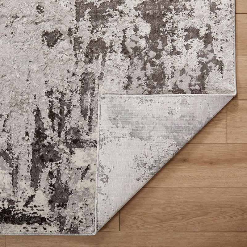 Lavin Rugs T9010 Ayda 6'7"x9'6" Painterly Rug, Grey/Black/Grey