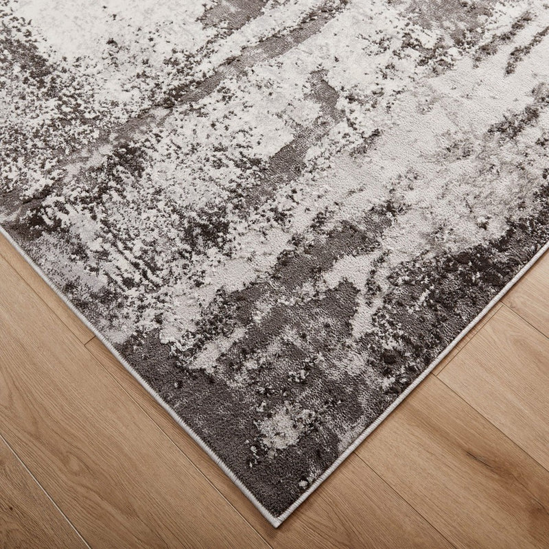 Lavin Rugs T9010 Ayda 7'10"x10'10" Painterly Rug, Grey/Black/Grey