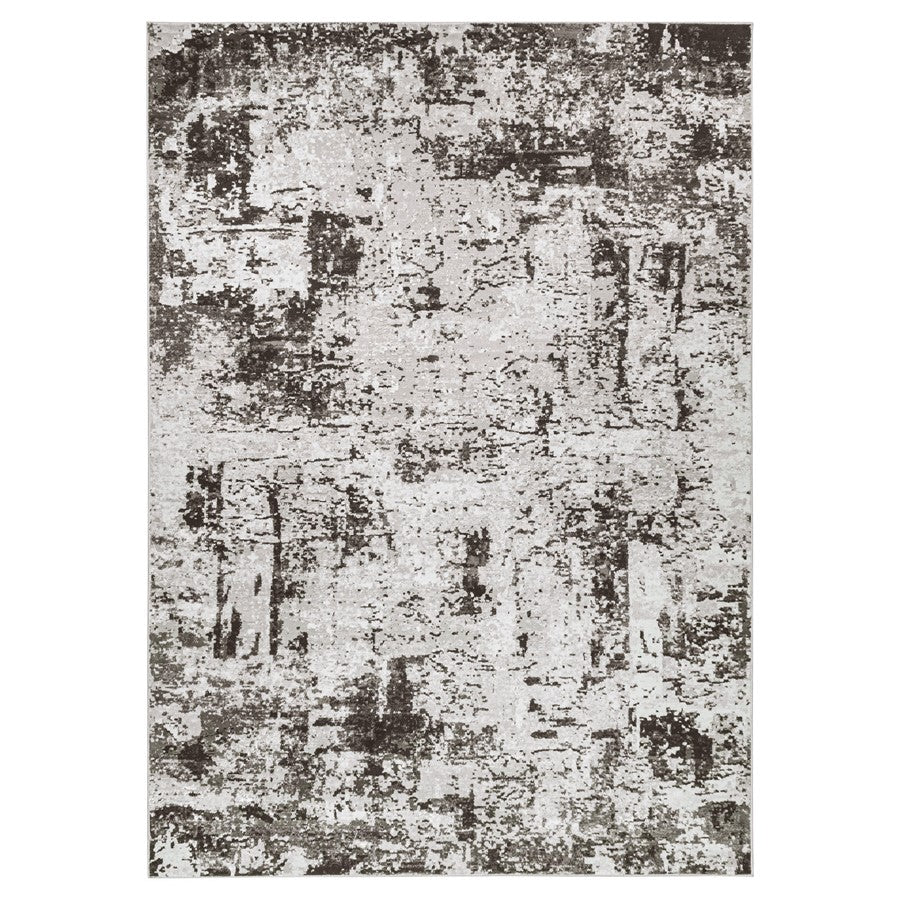 Lavin Rugs T9011 Ayda 2' x 3' Painterly Rug, Grey D.Grey/Black/Grey - T9011-0203