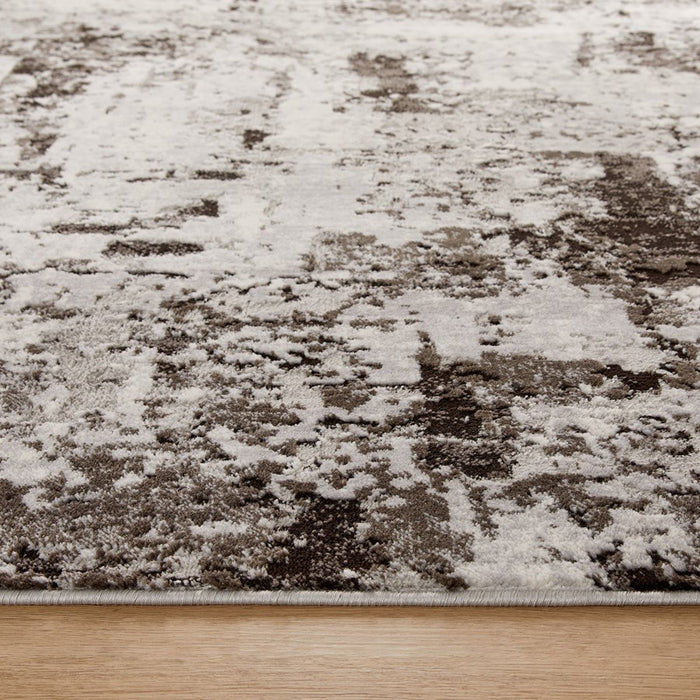 Lavin Rugs T9011 Ayda 5'3"x7'6" Painterly Rug, Grey/Black/Grey