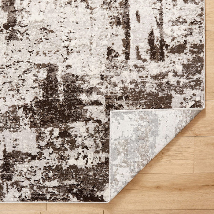 Lavin Rugs T9011 Ayda 5'3"x7'6" Painterly Rug, Grey/Black/Grey