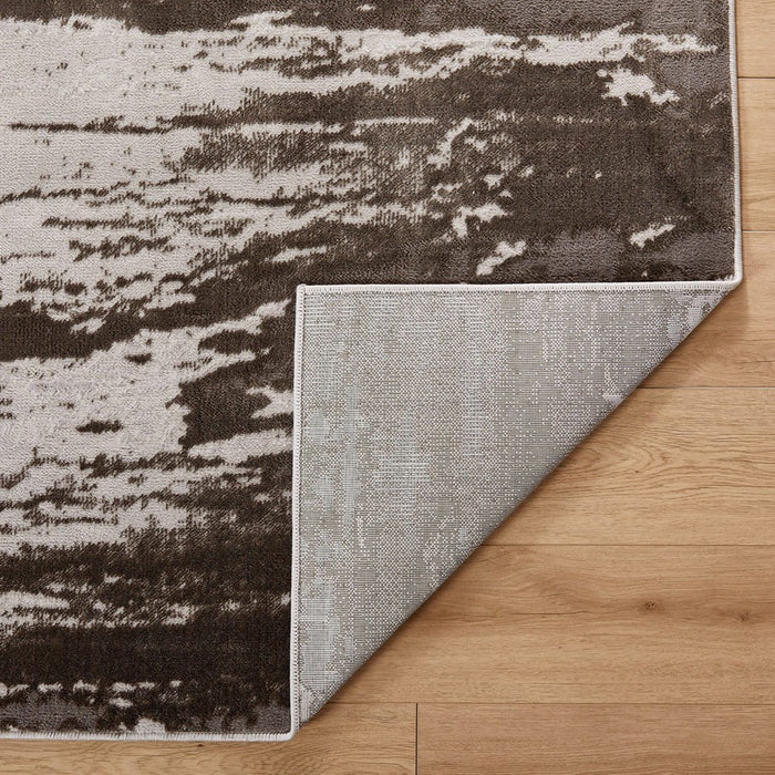 Lavin Rugs T9012 Ayda 5'3" x 7'6" Painterly Rug, Silver/Black/Grey