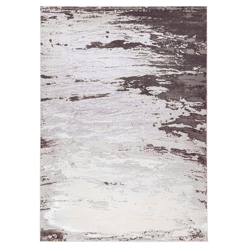 Lavin Rugs T9012 Ayda 6'7" x 9'6" Painterly Rug, Silver/Black/Grey - T9012-0609