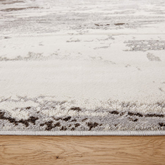 Lavin Rugs T9012 Ayda 7'10"x10'10" Painterly Rug, Silver/Black/Grey