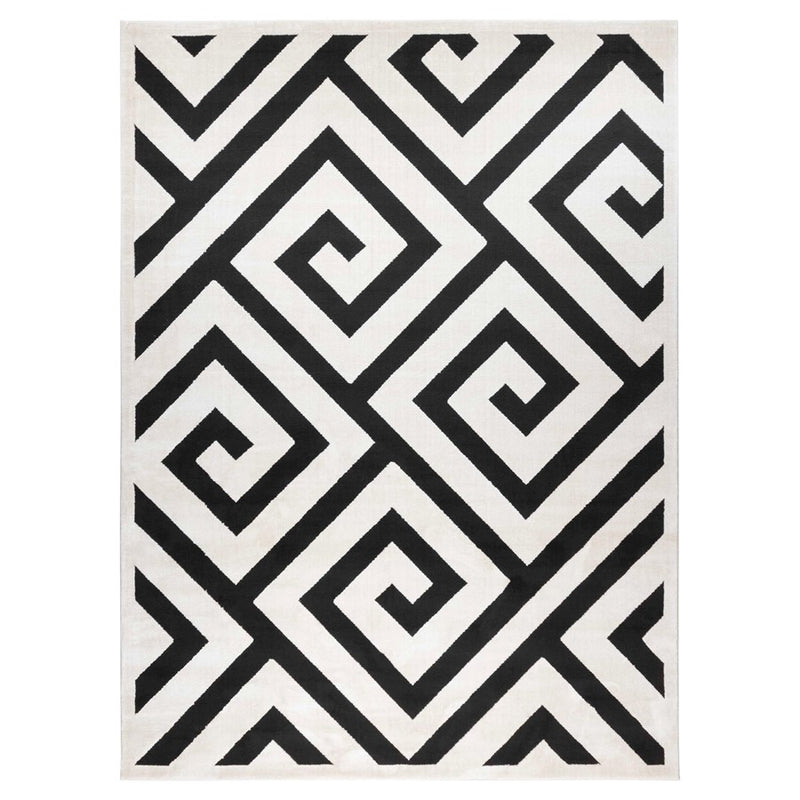 Lavin Rugs T9013 Optika 2' x 3' Geo Rug, Cream Black/White - T9013-0203