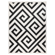 Lavin Rugs T9013 Optika 5'3" x 7'6" Geo Rug, Cream Black/White - T9013-0507