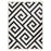 Lavin Rugs T9013 Optika 5'3" x 7'6" Geo Rug, Cream Black/White - T9013-0507