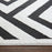 Lavin Rugs T9013 Optika 5'3" x 7'6" Geo Rug, Cream Black/White