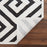 Lavin Rugs T9013 Optika 5'3" x 7'6" Geo Rug, Cream Black/White