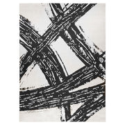 Lavin Rugs T9015 Optika 7'10"x10'10" Brush Stroke Rug, Black/White - T9015-0811
