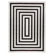 Lavin Rugs T9016 Optika 6'7" x 9'6" Geo Rug, Cream Black/White - T9016-0609