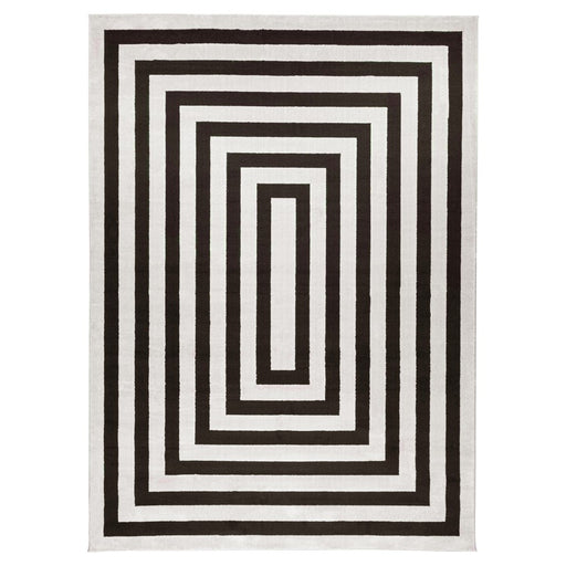 Lavin Rugs T9016 Optika 6'7" x 9'6" Geo Rug, Cream Black/White - T9016-0609