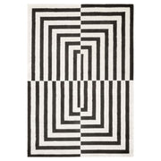 Lavin Rugs T9017 Optika 5'3" x 7'6" Geo Rug, Cream Black/White - T9017-0507