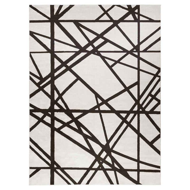 Lavin Rugs T9018 Optika 6'7" x 9'6" Linear Geo Rug, Black/White - T9018-0609