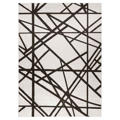 Lavin Rugs T9018 Optika 7'10" x 10'10" Linear Geo Rug, Black/White - T9018-0811